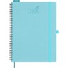 BEZEND Agenda 2026 Semainier A4 28 x 22 cm, janvier à décembre 2026 (12 mois) avec Spirale Couverture Souple en Cuir PU, Bleu Ci