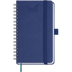 BEZEND Petit Agenda 2026 Semainier de Poche 15,5 x 9 cm, janvier à décembre 2026 (12 mois) avec Spirale Couverture Souple en Cui