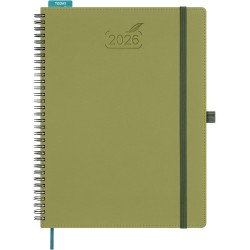 BEZEND Agenda 2026 Semainier A4 28 x 22 cm, Planificateur Journalier, janvier à décembre 2026 (12 mois) avec Spirale Couverture 