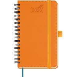 Bezend petit agenda 2026 semainier de poche 15,5 x 9 cm, janvier à décembre 2026 (12 mois) avec spirale couverture souple en cui