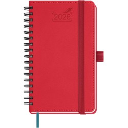 BEZEND Petit Agenda 2026 Semainier de Poche 15,5 x 9 cm, janvier à décembre 2026 (12 mois) avec Spirale Couverture Souple en Cui