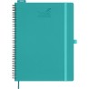 BEZEND Agenda 2026 Semainier A4 28 x 22 cm, janvier à décembre 2026 (12 mois) avec Spirale Couverture Souple en Cuir PU, Turquoi
