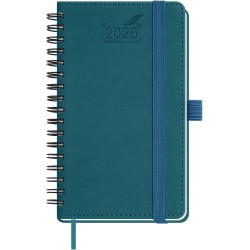 BEZEND Petit Agenda 2026 Semainier de Poche 15,5 x 9 cm, janvier à décembre 2026 (12 mois) avec Spirale Couverture Souple en Cui