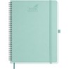 BEZEND Agenda 2026 Semainier A4 28 x 22 cm, janvier à décembre 2026 (12 mois) avec Spirale Couverture Souple en Cuir PU, Vert me