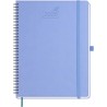 BEZEND Agenda 2026 Semainier A4 28 x 22 cm, janvier à décembre 2026 (12 mois) avec Spirale Couverture Souple en Cuir PU, Bleuet