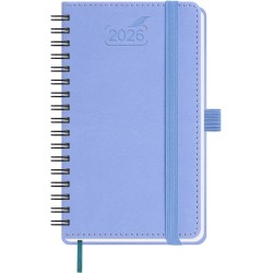 BEZEND Petit Agenda 2026 Semainier de Poche 15,5 x 9 cm, janvier à décembre 2026 (12 mois) avec Spirale Couverture Souple en Cui