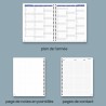 POPRUN Agenda 2025 2026 Semainier A5 22 x 17 cm Version Française - Intervalles de 15 minutes, D'Août 2025 à Juil 2026 12 Mois S