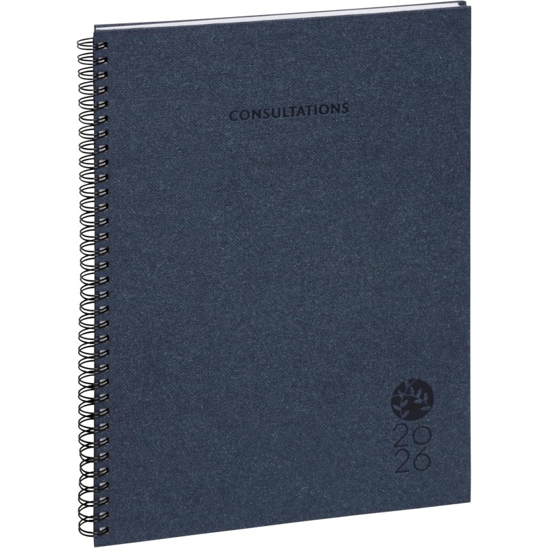 Exacompta - 296422E - Agenda semainier de bureau Consultations S spiralé Forever recyclé - 29,7 x 21 cm - Janvier à décembre 202