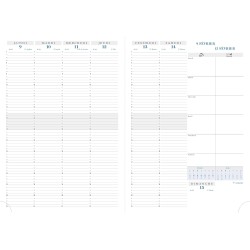 Exacompta - 29442E - Agenda semainier Consultations Barbara - 21 x 29,7 cm - Par 1/4 d'heure - Janvier à décembre 2026 - Coloris