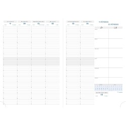 Exacompta - 29762E - Agenda de bureau Consultations Volga - 21 cm x 29,7 cm - Semainier décembre 2022 à décembre 2023 - Coloris 