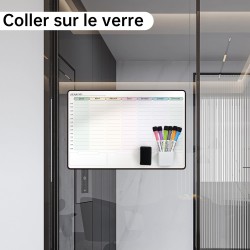 Calendrier Adhesif Tableau blanc Planning Mural, Planificateur Semainer effaçable parfait pour Planification des Tâches, Organis
