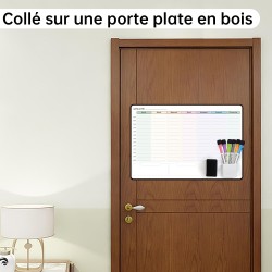 Calendrier Adhesif Tableau blanc Planning Mural, Planificateur Semainer effaçable parfait pour Planification des Tâches, Organis