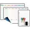 Calendrier Adhesif Tableau blanc Planning Mural, Planificateur Mensuel et Semainer effaçable parfait pour Planification des Tâch