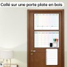 Calendrier Adhesif Tableau blanc Planning Mural, Planificateur Mensuel et Semainer effaçable parfait pour Planification des Tâch
