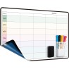 Calendrier Adhesif Planning Semaine Mural,Tableau Organisateur Familial,Planificateur des Menus/Repas Hebdomadaire 42×28cm effac