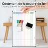Calendrier Adhesif Planning Semaine Mural,Tableau Organisateur Familial,Planificateur des Menus/Repas Hebdomadaire 42×28cm effac