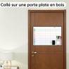 Calendrier Adhesif Planning Semaine Mural,Tableau Organisateur Familial,Planificateur des Menus/Repas Hebdomadaire 42×28cm effac