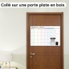 60x40 cm Calendrier Adhesif Tableau blanc Planning Mural, Planificateur Mensuel/Semainer effaçable parfait pour Planification de