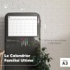 Smart Panda A3 Calendrier Magnétique Pour Frigo - Planifier Les Repas Familiaux, Listes De Courses ou Une Aide A L’étude - Table