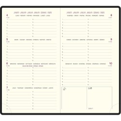 Exacompta - 16470E - Agenda semainier de poche Eurotime 16 Cassandra - 8,5 x 16 cm - Janvier à décembre 2026 - Coloris aléatoire