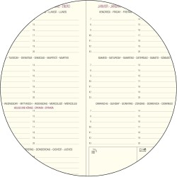 Exacompta - 16870E - Recharge agenda semainier de poche Eurotime 16 - 8,5 x 16 cm - Janvier à décembre 2026