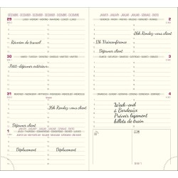 Exacompta - 16870E - Recharge agenda semainier de poche Eurotime 16 - 8,5 x 16 cm - Janvier à décembre 2026