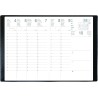 Exdi - 1 Grand Agenda Semainier Saturne Noir - Format : 21 x 29,7 cm - Janvier 2026 à Décembre 2026