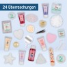 Accentra Calendrier de l'Avent Joyeuses Fêtes 2025 pour les filles avec 24 produits de bain, soins du corps et accessoires pour 