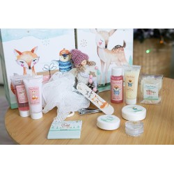 Accentra Calendrier de l'Avent Joyeuses Fêtes 2025 pour les filles avec 24 produits de bain, soins du corps et accessoires pour 
