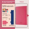 Agenda 2026: Agenda Semainier A5 Moyen 21,9x16,4 cm Spirale, Planificateur Hebdomadaire D'Jan 2026 à Déc 2026(12 Mois) Scolaire,