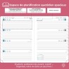 Agenda 2026: Agenda Semainier A5 Moyen 21,9x16,4 cm Spirale, Planificateur Hebdomadaire D'Jan 2026 à Déc 2026(12 Mois) Scolaire,