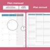 Agenda 2026: Agenda Semainier A5 Moyen 21,9x16,4 cm Spirale, Planificateur Hebdomadaire D'Jan 2026 à Déc 2026(12 Mois) Scolaire,