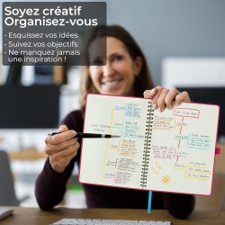 Agenda 2026: Agenda Semainier A4 Grande 29x21,7 cm Spirale, Planificateur Hebdomadaire D'Jan 2026 à Déc 2026(12 Mois) Scolaire, 