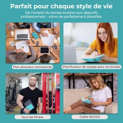 Agenda 2026: Agenda de Poche Semainier A6 Petit 16,4x9,6 cm Spirale, Planificateur Hebdomadaire D'Jan 2026 à Déc 2026(12 Mois) S