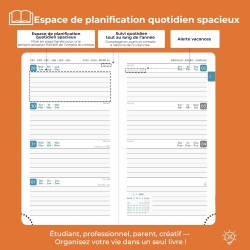 Agenda 2026: agenda de poche semainier a6 petit 16,4x9,6 cm spirale, planificateur hebdomadaire d'jan 2026 à déc 2026(12 mois) s