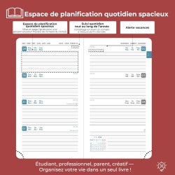 Agenda 2026: Agenda de Poche Semainier A6 Petit 16,4x9,6 cm Spirale, Planificateur Hebdomadaire D'Jan 2026 à Déc 2026(12 Mois) S
