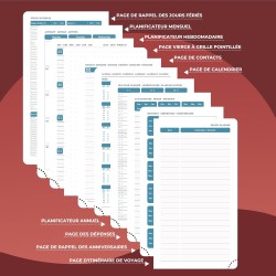 Agenda 2026: Agenda de Poche Semainier A6 Petit 16,4x9,6 cm Spirale, Planificateur Hebdomadaire D'Jan 2026 à Déc 2026(12 Mois) S