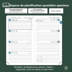 Agenda 2026: Agenda de Poche Semainier A6 Petit 16,4x9,6 cm Spirale, Planificateur Hebdomadaire D'Jan 2026 à Déc 2026(12 Mois) S