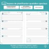 Agenda 2026: Agenda Semainier A5 Moyen 21,9x16,4 cm Spirale, Planificateur Hebdomadaire D'Jan 2026 à Déc 2026(12 Mois) Scolaire,