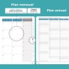 Agenda 2026: Agenda Semainier A5 Moyen 21,9x16,4 cm Spirale, Planificateur Hebdomadaire D'Jan 2026 à Déc 2026(12 Mois) Scolaire,