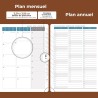 Agenda 2026: Agenda Semainier A5 Moyen 21,9x16,4 cm Spirale, Planificateur Hebdomadaire D'Jan 2026 à Déc 2026(12 Mois) Scolaire,