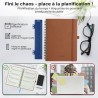 Agenda 2026: Agenda Semainier A5 Moyen 21,9x16,4 cm Spirale, Planificateur Hebdomadaire D'Jan 2026 à Déc 2026(12 Mois) Scolaire,
