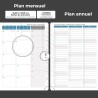 Agenda 2026: Agenda Semainier A5 Moyen 21,9x16,4 cm Spirale, Planificateur Hebdomadaire D'Jan 2026 à Déc 2026(12 Mois) Scolaire,