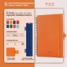 Agenda 2026: agenda semainier a5 moyen 21,9x16,4 cm spirale, planificateur hebdomadaire d'jan 2026 à déc 2026(12 mois) scolaire,