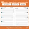 Agenda 2026: agenda semainier a5 moyen 21,9x16,4 cm spirale, planificateur hebdomadaire d'jan 2026 à déc 2026(12 mois) scolaire,