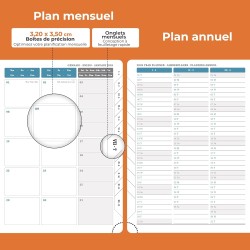 Agenda 2026: agenda semainier a5 moyen 21,9x16,4 cm spirale, planificateur hebdomadaire d'jan 2026 à déc 2026(12 mois) scolaire,