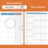Agenda 2026: agenda semainier a5 moyen 21,9x16,4 cm spirale, planificateur hebdomadaire d'jan 2026 à déc 2026(12 mois) scolaire,