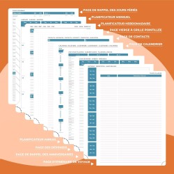 Agenda 2026: agenda semainier a5 moyen 21,9x16,4 cm spirale, planificateur hebdomadaire d'jan 2026 à déc 2026(12 mois) scolaire,