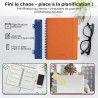 Agenda 2026: agenda semainier a5 moyen 21,9x16,4 cm spirale, planificateur hebdomadaire d'jan 2026 à déc 2026(12 mois) scolaire,