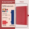 Agenda 2026: Agenda Semainier A5 Moyen 21,9x16,4 cm Spirale, Planificateur Hebdomadaire D'Jan 2026 à Déc 2026(12 Mois) Scolaire,